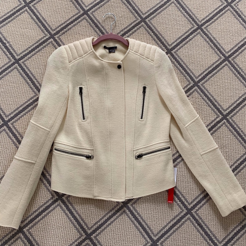 Women's Vince Cream Moto Blazer - Size 6